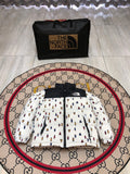 The North Face Men's White Bear Print 700-Fill Nuptse Down Jacket – All-Over Cartoon Bear AOP Classic Wide-Baffle Puffer