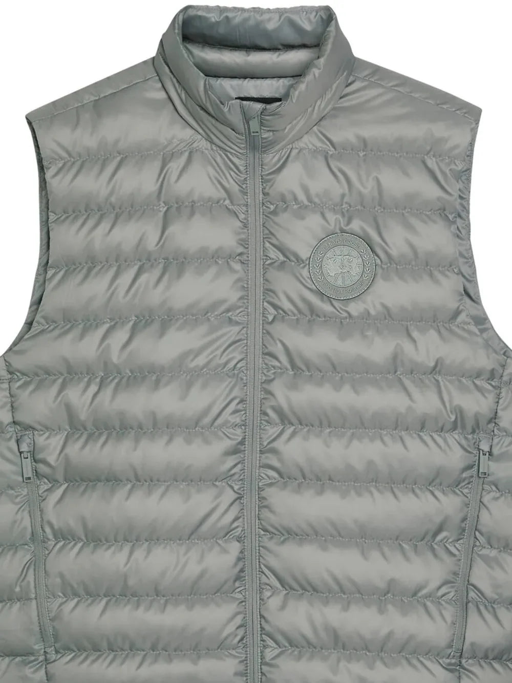 Canada Goose Men's Sage Green Freestyle Down Vest – Lightweight Quilted Nylon Sleeveless Puffer with Tonal Logo Badge