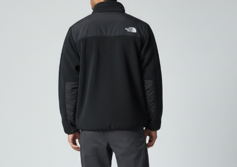 The North Face Men's Black Denali Fleece Jacket – Classic Polartec Softshell Panel Zip-Up