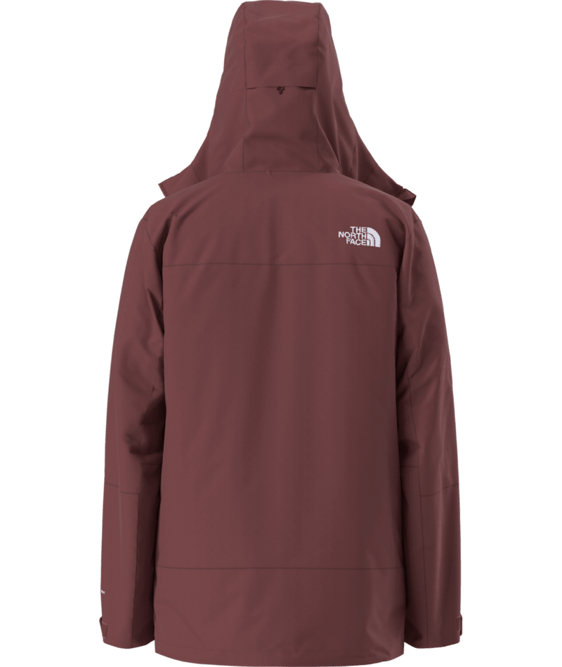 The North Face Men's Deep Burgundy Hooded Waterproof Shell Jacket – Mountain Ski Hardshell Rain Coat