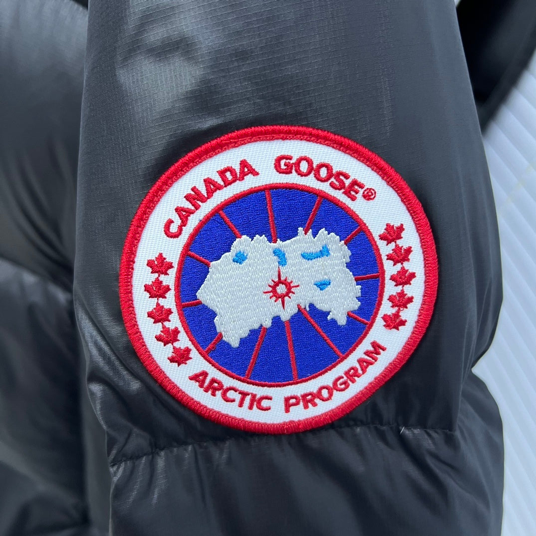 Canada Goose Men's Black Hooded Down Jacket – Arctic Program Oversized Puffer Jacket