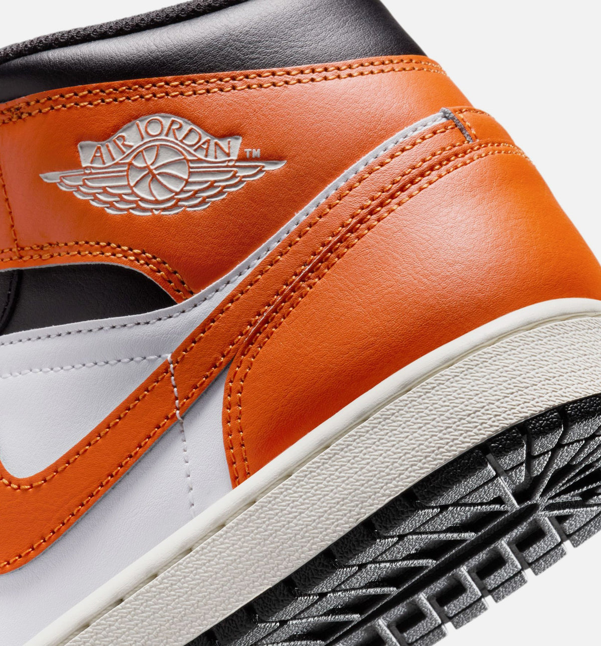 Air Jordan 1 Mid Men's Lifestyle Shoes - Starfish White Sail Black