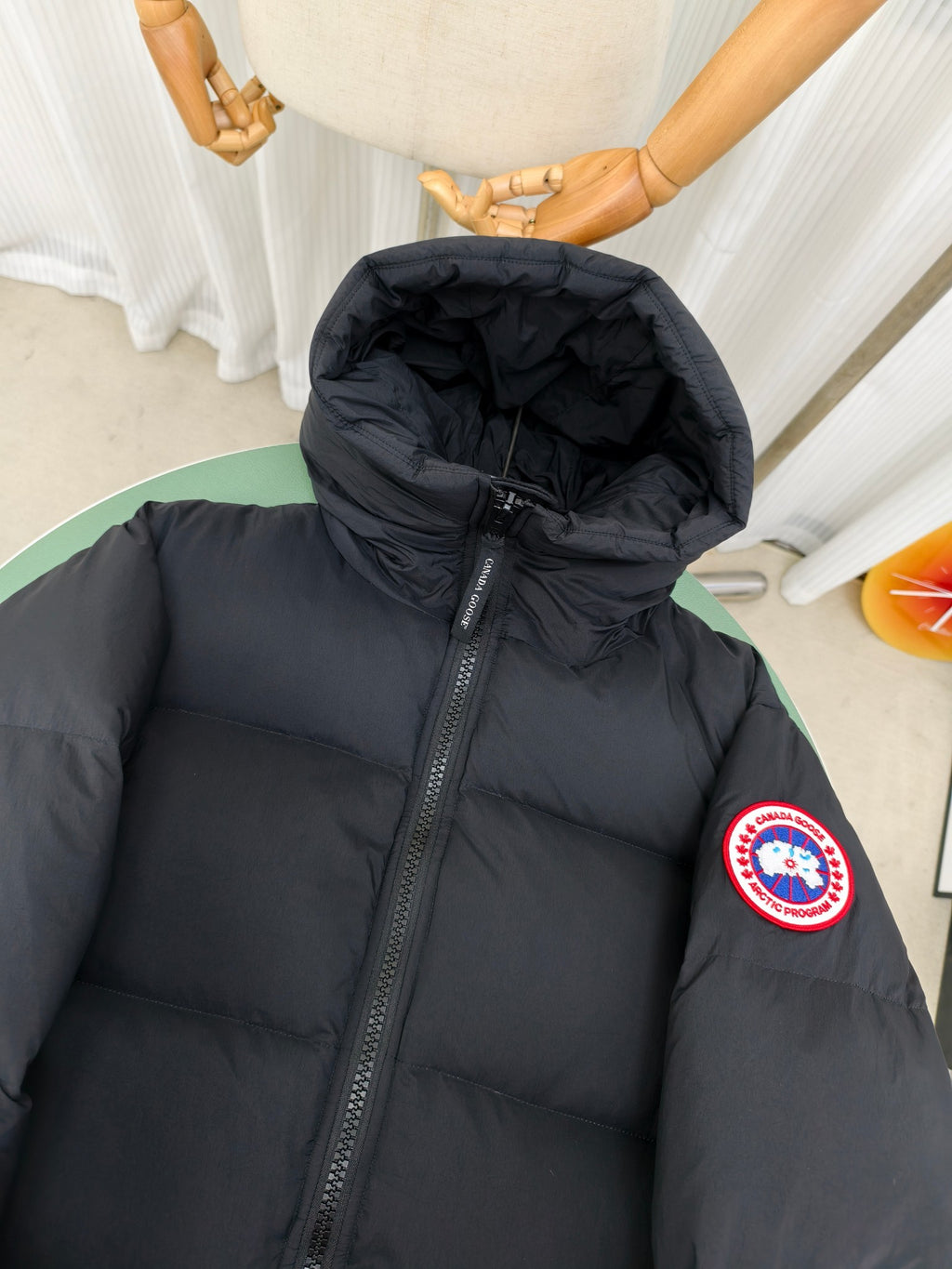 Canada Goose Men's Black Hooded Puffer Jacket – Arctic Program Oversized Down Jacket