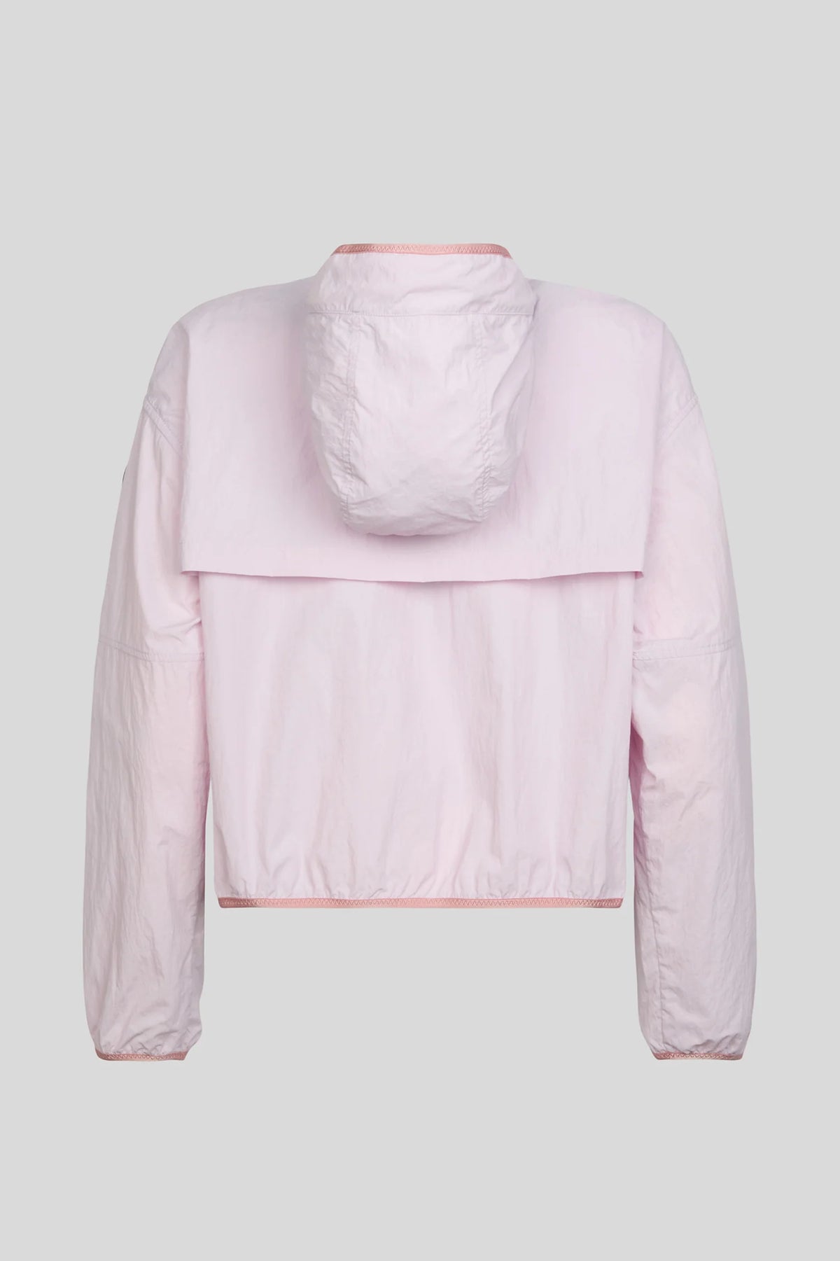 Canada Goose Women's Petal Pink Endeavour Lightweight Jacket – Windproof Hooded Cropped Windbreaker with Contrast Zip Logo Badge