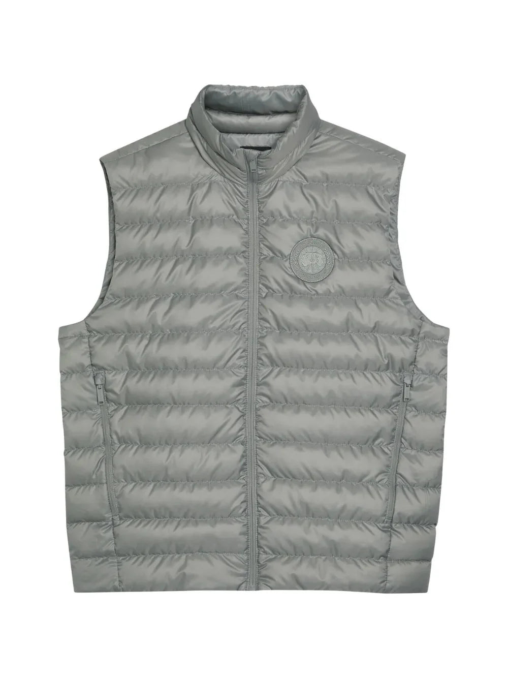 Canada Goose Men's Sage Green Freestyle Down Vest – Lightweight Quilted Nylon Sleeveless Puffer with Tonal Logo Badge
