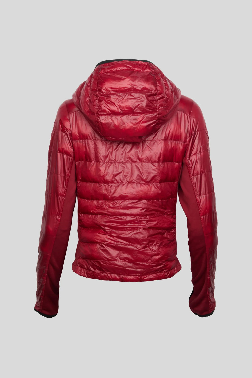 Canada Goose Women's Red Hooded Down Jacket – Hybridge Lite Slim-Fit Puffer