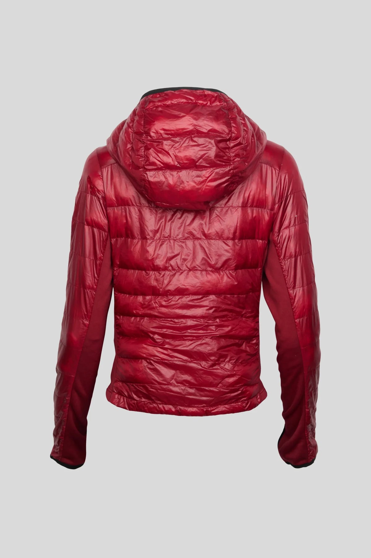 Canada Goose Women's Red Hooded Down Jacket – Hybridge Lite Slim-Fit Puffer