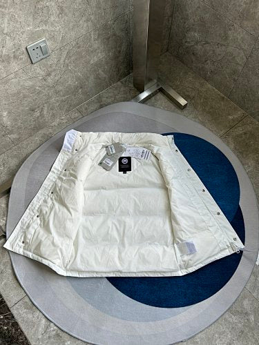 Canada Goose Men's White Down Vest – Garson Sleeveless Puffer Jacket