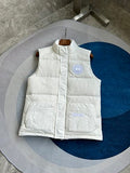 Canada Goose Men's White Down Vest – Garson Sleeveless Puffer Jacket