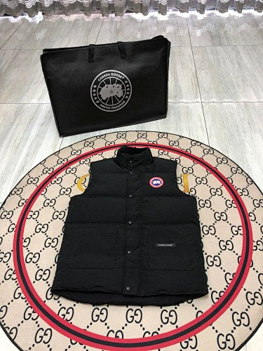 Canada Goose Men's Black Down Vest – Garson Sleeveless Puffer Jacket