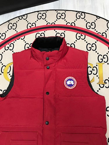 Canada Goose Men's Red Down Vest – Garson Sleeveless Puffer Jacket