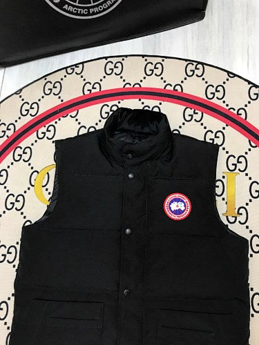 Canada Goose Men's Black Down Vest – Garson Sleeveless Puffer Jacket