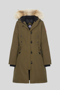 Canada Goose Women's Military Green Trillium Parka – Fur-Trimmed Hooded Down Coat