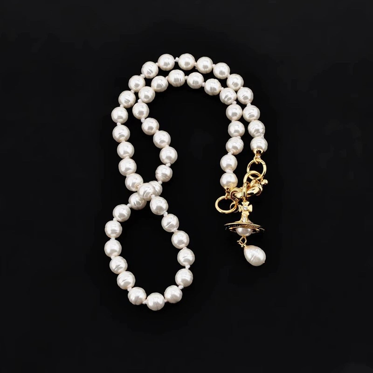 Vivienne Westwood Style Baroque Pearl Orb Necklace