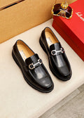 Ferragamo Black Hardware Loafers - Slip-On Construction