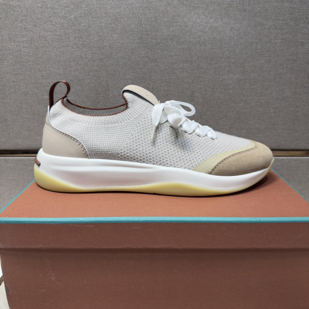 Loro Piana Men's Mesh Low-Top Sneakers - Contrast Midsole And Outsole