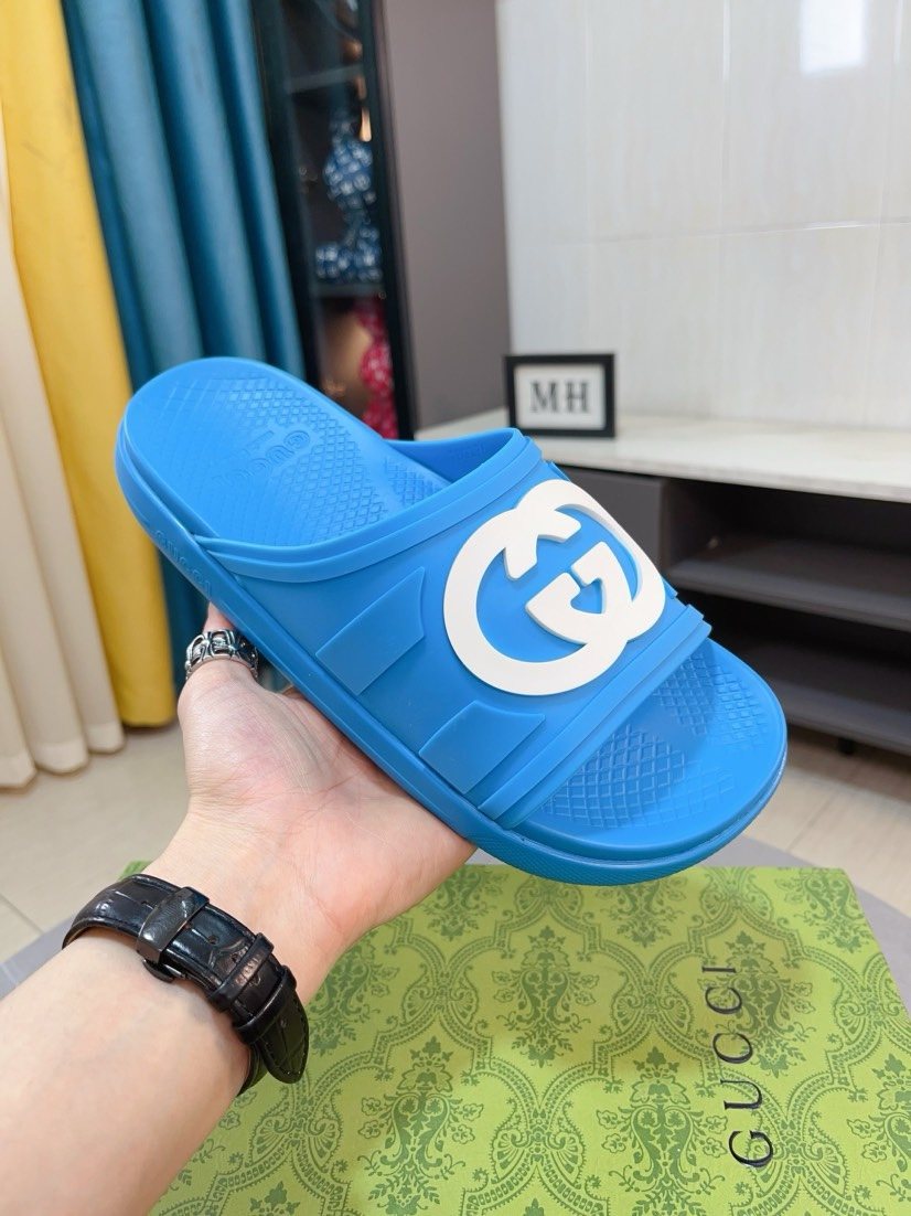 Gucci Emblem Slide Sandals