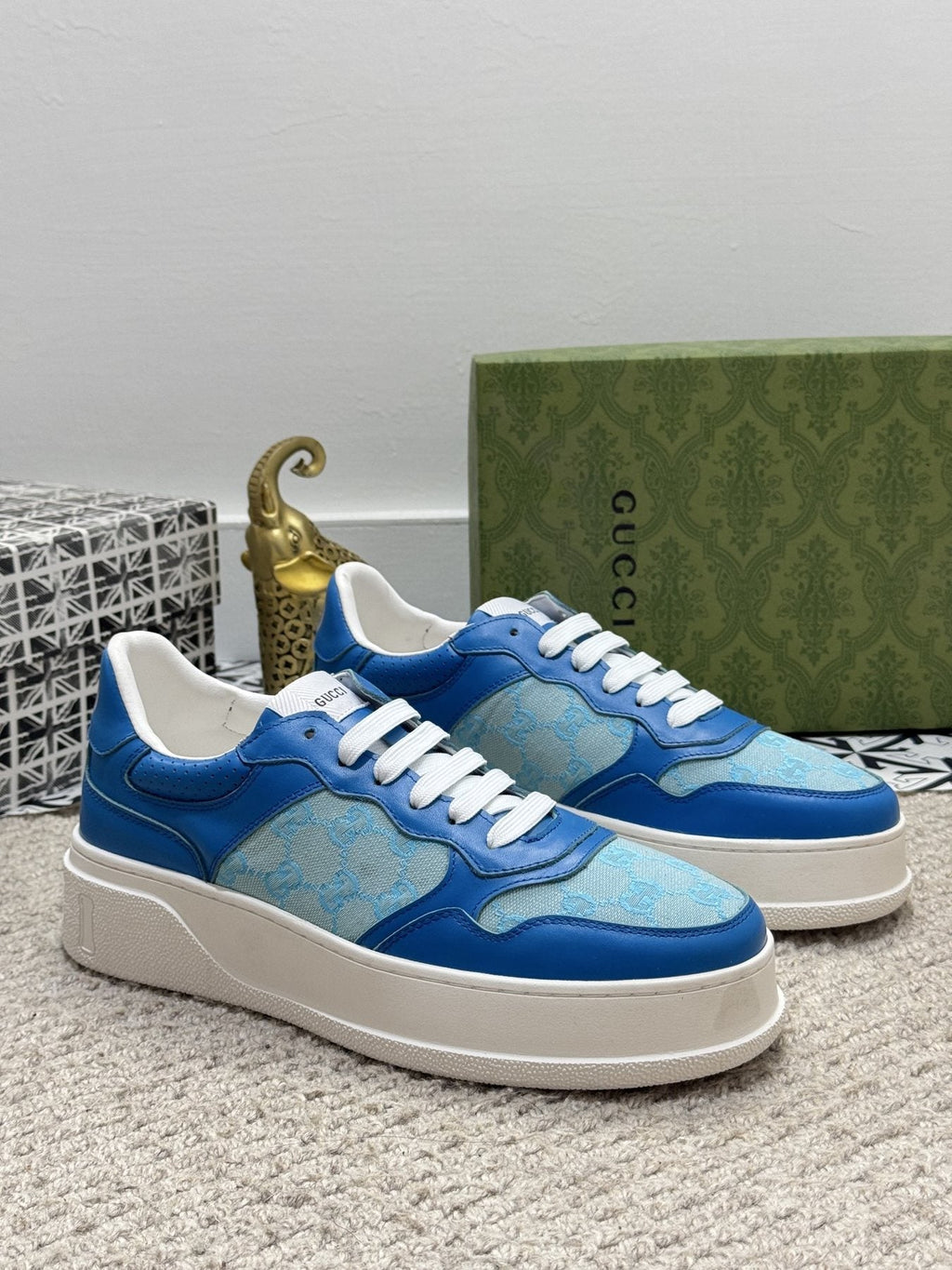 Gucci Patterned Low-Top Sneakers - Contrast Trim