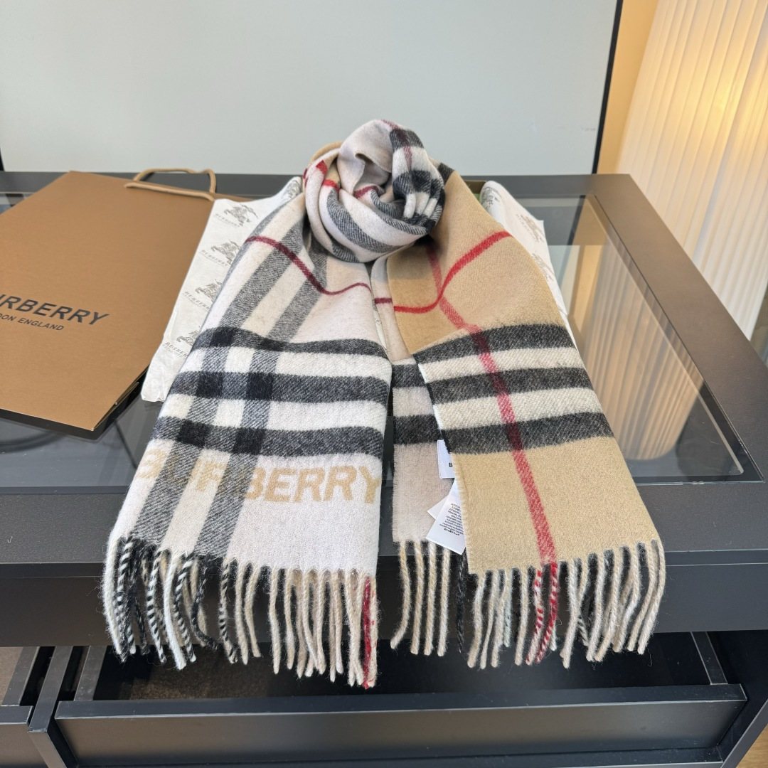 Burberry Fringed Plaid Scarf