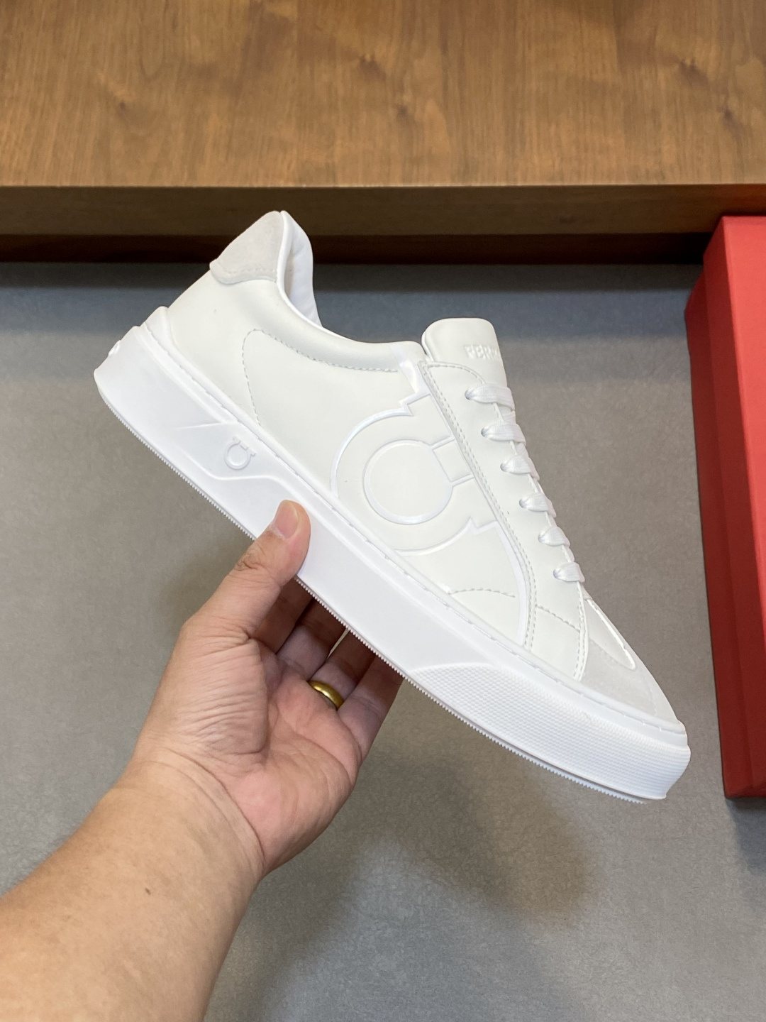 Ferragamo Gancini Low-Top Sneakers