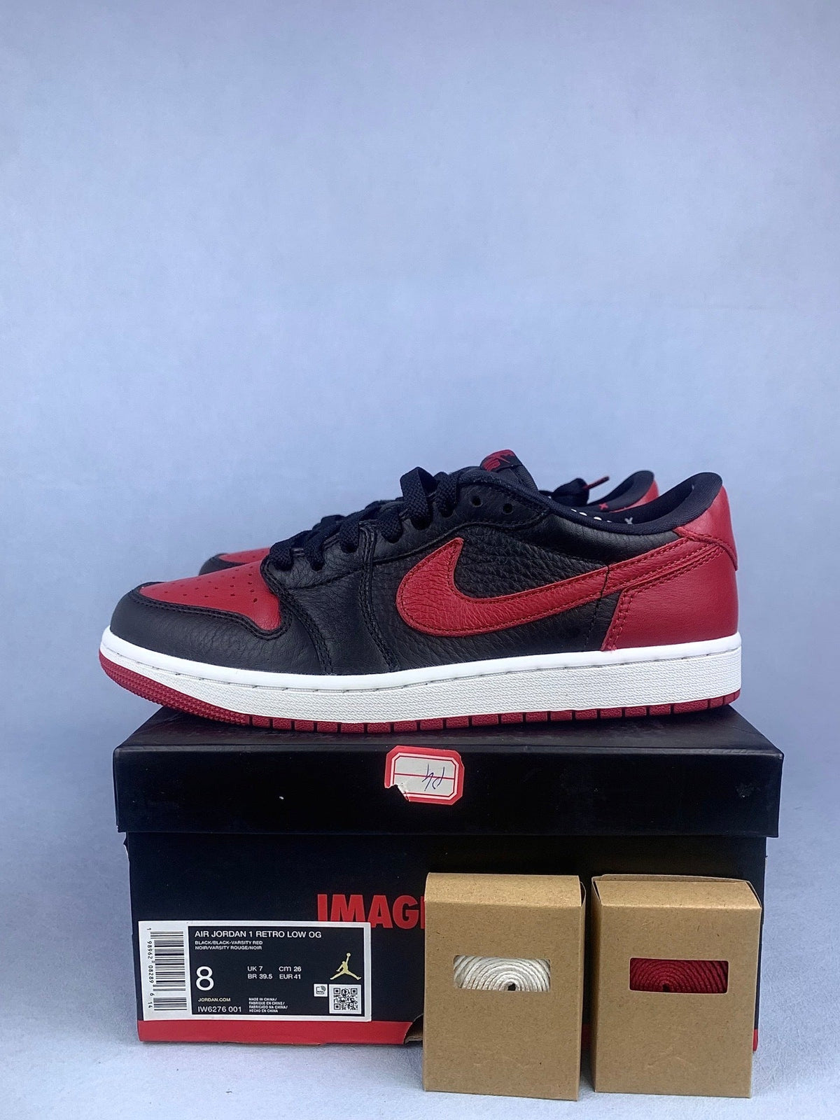 Air Jordan 1 Low Banned Black/Red Unisex Sneakers IW6276-001