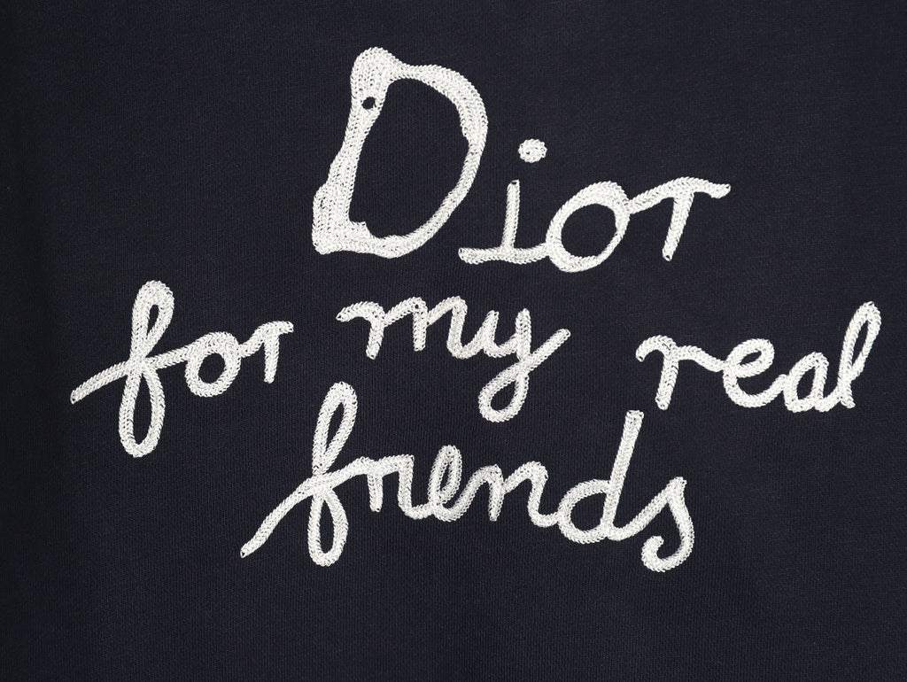 Dior “For My Real Friends” Slogan Hoodie - Black