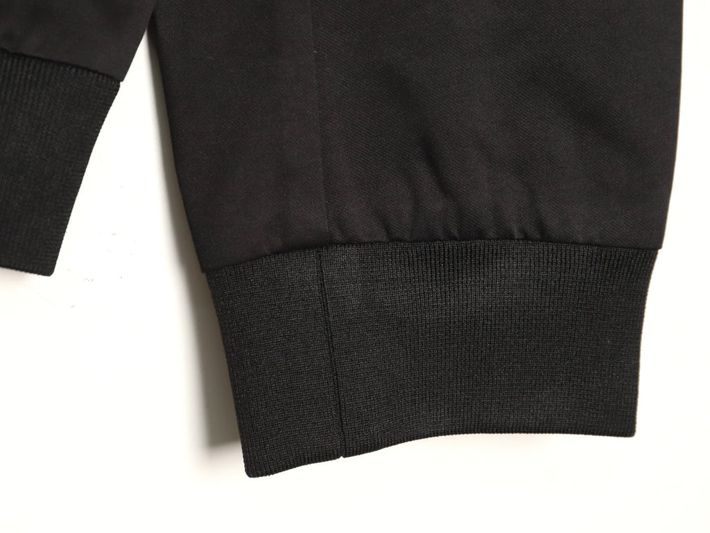 Dior Floral-Detail Back-Logo Varsity Jacket - Black