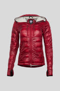 Canada Goose Women's Red Hooded Down Jacket – Hybridge Lite Slim-Fit Puffer